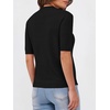 image:imageANRABESS Women Short Sleeve Crewneck Lightweight Summer SweatersBlack