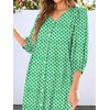 image:imageANRABESS Womens Boho Floral 34 Puff Sleeve Fall Maxi DressFloral Light Green