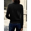 image:imageANRABESS Womens Cowl Neck Long Sleeve Fall Light SweaterBlack