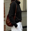 image:imageANRABESS Womens Cowl Neck Long Sleeve Fall Light SweaterBlack