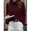 image:imageANRABESS Womens Cowl Neck Long Sleeve Fall Light SweaterDark Red