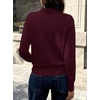 image:imageANRABESS Womens Cowl Neck Long Sleeve Fall Light SweaterDark Red