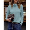 image:imageANRABESS Womens Cowl Neck Long Sleeve Fall Light SweaterLight Blue
