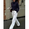 image:imageANRABESS Womens Cowl Neck Long Sleeve Fall Light SweaterNavy Blue
