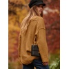 image:imageANRABESS Womens Fall Fashion Oversized Scoop V Neck Batwing Sleeve SweaterCamel