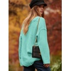 image:imageANRABESS Womens Fall Fashion Oversized Scoop V Neck Batwing Sleeve SweaterLight Blue