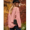 image:imageANRABESS Womens Fall Fashion Oversized Scoop V Neck Batwing Sleeve SweaterPink