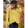 image:imageANRABESS Womens Fall Fashion Oversized Scoop V Neck Batwing Sleeve SweaterYellow
