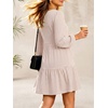 image:imageANRABESS Womens Fall Long Sleeve Square Neck Short DressPink Stripe