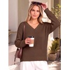 image:imageANRABESS Womens Fall V Neck Sweater 2026 Fall OutfitsCoffee