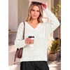 image:imageANRABESS Womens Fall V Neck Sweater 2026 Fall OutfitsWhite