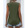 image:imageANRABESS Womens Lace Trim Tank Tops V Neck Sleeveless Shirts Summer CasualArmy Green
