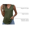 image:imageANRABESS Womens Lace Trim Tank Tops V Neck Sleeveless Shirts Summer CasualArmy Green