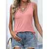 image:imageANRABESS Womens Lace Trim Tank Tops V Neck Sleeveless Shirts Summer CasualCoral Pink
