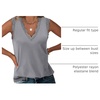 image:imageANRABESS Womens Lace Trim Tank Tops V Neck Sleeveless Shirts Summer CasualGrey