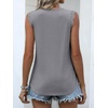 image:imageANRABESS Womens Lace Trim Tank Tops V Neck Sleeveless Shirts Summer CasualGrey