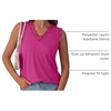 image:imageANRABESS Womens Lace Trim Tank Tops V Neck Sleeveless Shirts Summer CasualHot Pink