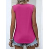 image:imageANRABESS Womens Lace Trim Tank Tops V Neck Sleeveless Shirts Summer CasualHot Pink