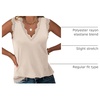image:imageANRABESS Womens Lace Trim Tank Tops V Neck Sleeveless Shirts Summer CasualKhaki