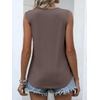 image:imageANRABESS Womens Lace Trim Tank Tops V Neck Sleeveless Shirts Summer CasualLight Brown