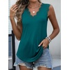image:imageANRABESS Womens Lace Trim Tank Tops V Neck Sleeveless Shirts Summer CasualTeal