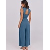 image:imageANRABESS Womens Linen Sleeveless Wrap JumpsuitsTeal