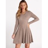 image:imageANRABESS Womens Long Sleeve Fall Short Sweater DressKhaki