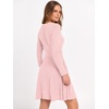 image:imageANRABESS Womens Long Sleeve Fall Short Sweater DressPink