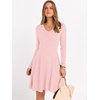 image:imageANRABESS Womens Long Sleeve Fall Short Sweater DressPink