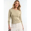 image:imageANRABESS Womens Long Sleeve Lightweight Slim Fitted Sweaters TopAlmond