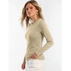 image:imageANRABESS Womens Long Sleeve Lightweight Slim Fitted Sweaters TopAlmond