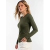 image:imageANRABESS Womens Long Sleeve Lightweight Slim Fitted Sweaters TopArmy Green
