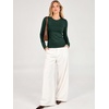 image:imageANRABESS Womens Long Sleeve Lightweight Slim Fitted Sweaters TopDark Green
