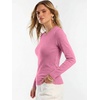 image:imageANRABESS Womens Long Sleeve Lightweight Slim Fitted Sweaters TopDeep Pink