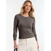 image:imageANRABESS Womens Long Sleeve Lightweight Slim Fitted Sweaters TopDrak Taupe