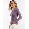 image:imageANRABESS Womens Long Sleeve Lightweight Slim Fitted Sweaters TopGrey Purple