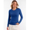 image:imageANRABESS Womens Long Sleeve Lightweight Slim Fitted Sweaters TopKlein Blue
