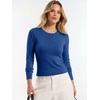 image:imageANRABESS Womens Long Sleeve Lightweight Slim Fitted Sweaters TopKlein Blue