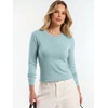 image:imageANRABESS Womens Long Sleeve Lightweight Slim Fitted Sweaters TopLight Blue