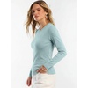 image:imageANRABESS Womens Long Sleeve Lightweight Slim Fitted Sweaters TopLight Blue