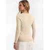 image:imageANRABESS Womens Long Sleeve Lightweight Slim Fitted Sweaters TopParchment