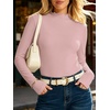 image:imageANRABESS Womens Long Sleeve Thermal Shirts Mock Neck TopsPink