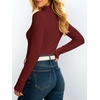 image:imageANRABESS Womens Long Sleeve Thermal Shirts Mock Neck TopsRed