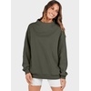image:imageANRABESS Womens Mock Neck Sweatshirt Oversized PulloverArmygreen