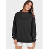 image:imageANRABESS Womens Mock Neck Sweatshirt Oversized PulloverBlack