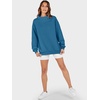 image:imageANRABESS Womens Mock Neck Sweatshirt Oversized PulloverBlue