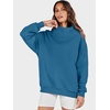 image:imageANRABESS Womens Mock Neck Sweatshirt Oversized PulloverBlue