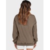 image:imageANRABESS Womens Mock Neck Sweatshirt Oversized PulloverBrown
