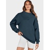 image:imageANRABESS Womens Mock Neck Sweatshirt Oversized PulloverDark Navy Blue