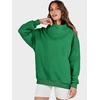 image:imageANRABESS Womens Mock Neck Sweatshirt Oversized PulloverGreen